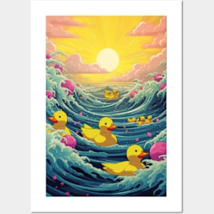 The Great Wave off ducks Posters and Art